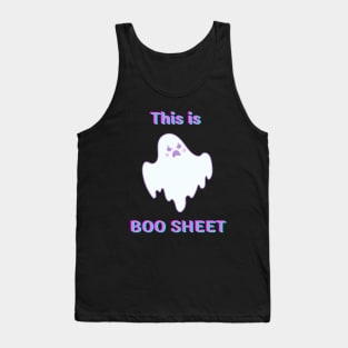 Boo Sheet Cute Kawaii Ghost Halloween Spooky Season Tank Top